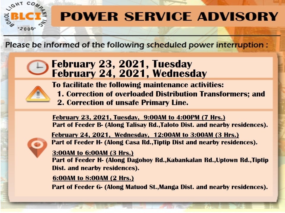 Maintenance Schedule