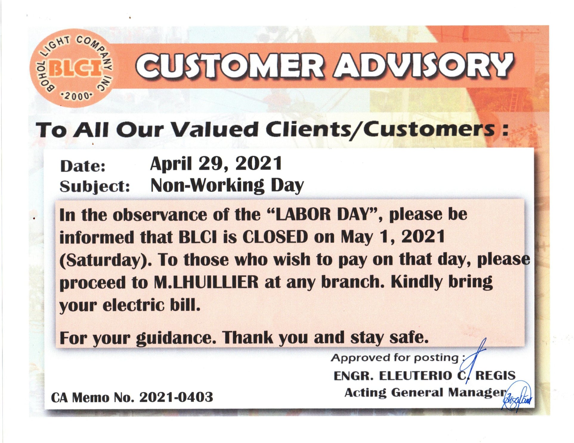 Announcements