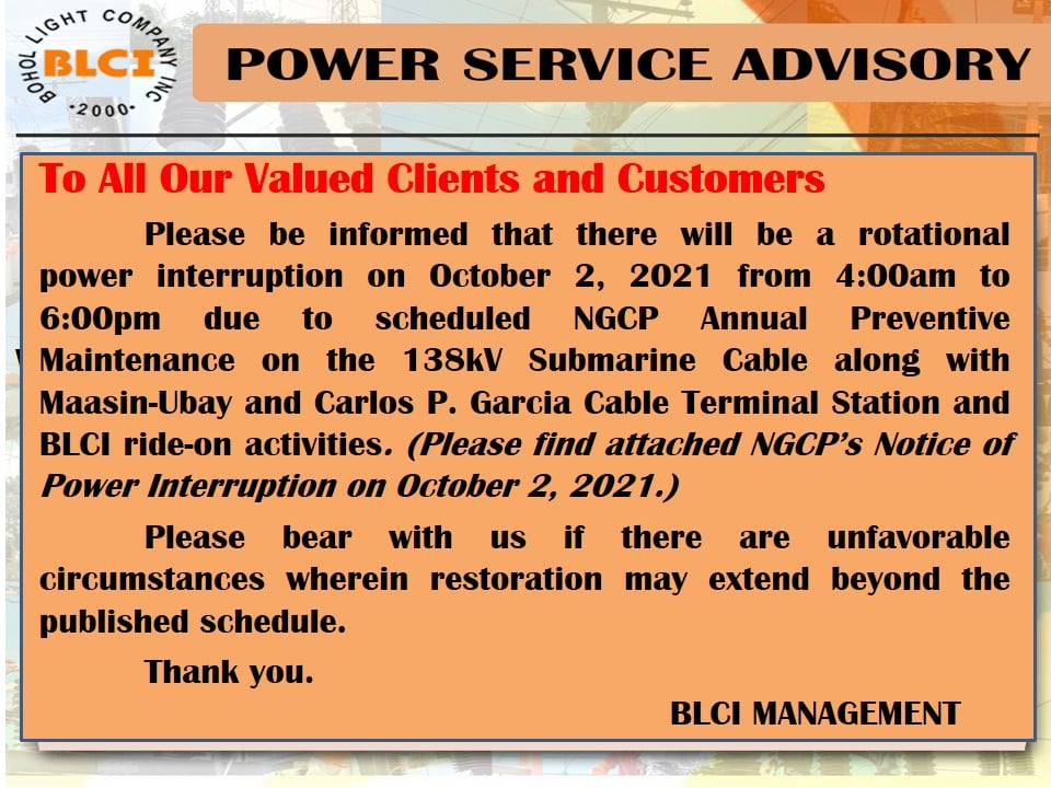 Maintenance Schedule