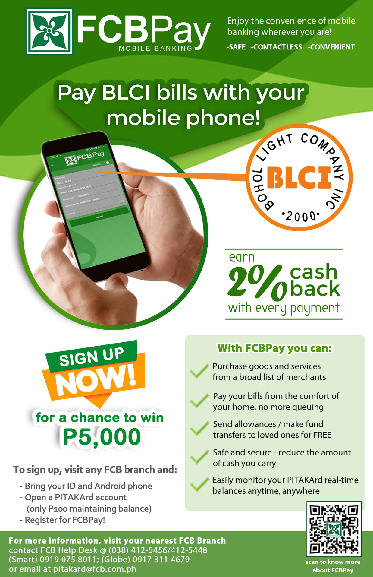 Pay BLCI bills with your mobile phone!