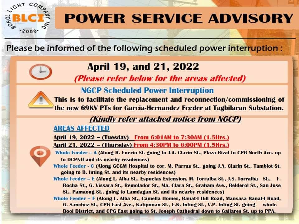April 19 and 21, 2022