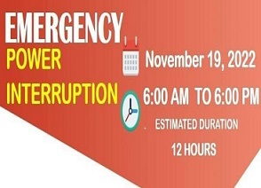 November 19, 2022-Emergency Power Interruption