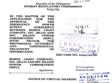 ERC Hearing-January 17, 2024
