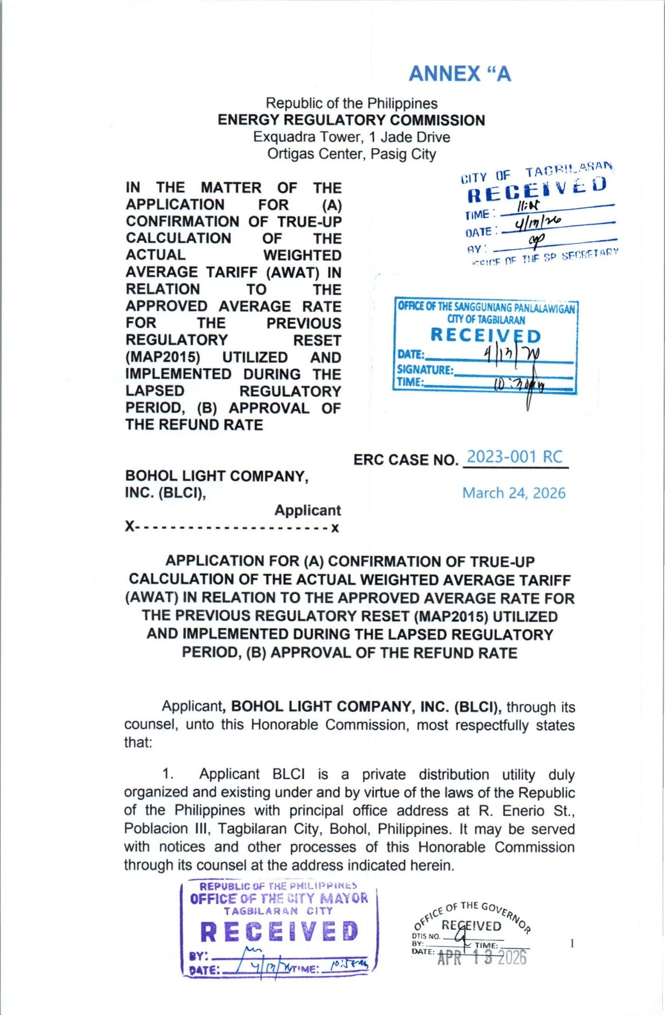 Annex A ERC Case No. 2023-001 RC